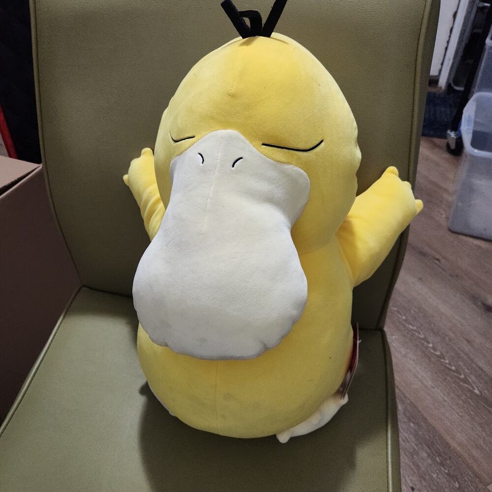 Pokemon Sleeping Psyduck Plush 18" Pillow Buddy Stuffed Toy With Tags READ